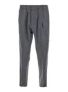 Low Brand Grey Pants With Elastic Waist In Cotton Man In Gray