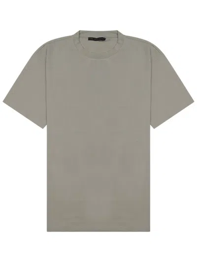 LOW BRAND GREY SOLID CREW NECK T-SHIRT
