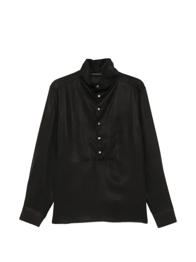 Low Brand High-neck Shirt In Black