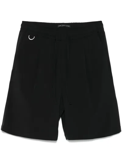 Low Brand Inverted-pleat Shorts In Black