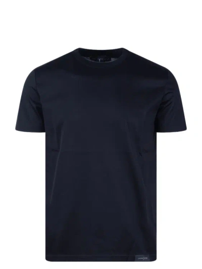 Low Brand Jersey Cotton Slim T-shirt In Blue