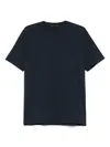 Low Brand Black Solid Crew Neck T-shirt In Blue