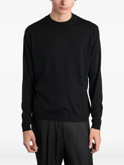 Low Brand K109 Central-seam Sweater In Black