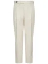 Low Brand Loose-fit White Trousers With Double Pleats And Tailored Finish In White
