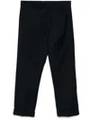 Low Brand Pleated Tapered Trousers In Blue