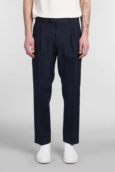 Low Brand Kim Pants In Blue Wool