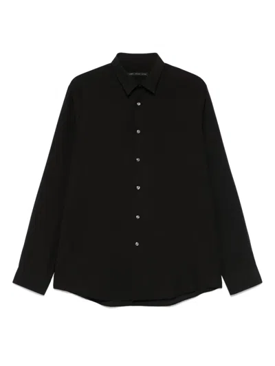 Low Brand Linen Shirt In Black