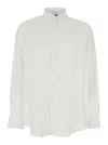 Low Brand White Shirt With Classic Collar In Tech Fabric Man In White