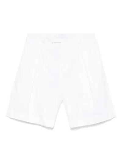Low Brand Logo-tag Shorts In White