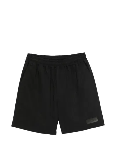 Low Brand Logo-patch Elasticated-waist Shorts In Black