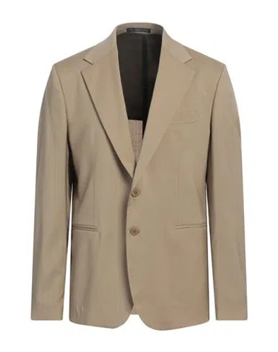 Low Brand Man Blazer Camel Size 5 Wool In Beige
