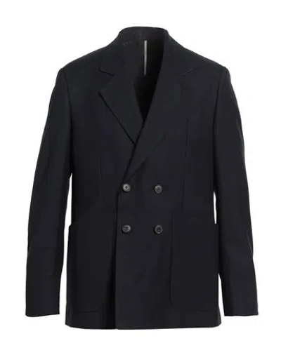 Low Brand Man Blazer Midnight Blue Size 3 Polyester, Virgin Wool In Black