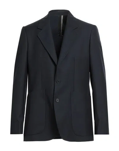 Low Brand Man Blazer Midnight Blue Size 4 Polyester, Virgin Wool In Blue