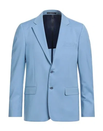 Low Brand Man Blazer Sky Blue Size 3 Wool, Polyester, Elastane