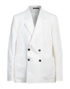 Low Brand Man Blazer White Size 5 Linen, Cotton In White