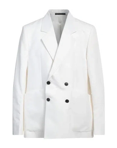 Low Brand Man Blazer White Size 5 Linen, Cotton