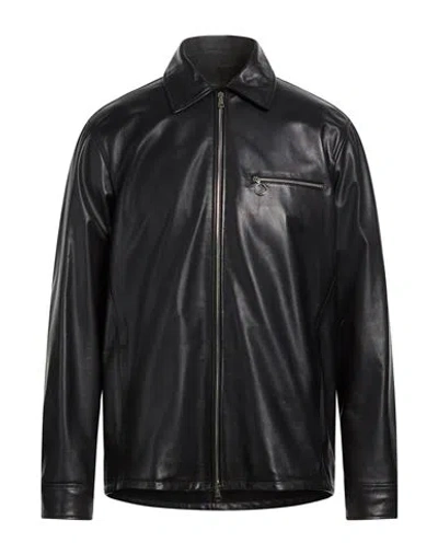 Low Brand Man Jacket Black Size 3 Leather