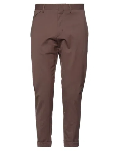Low Brand Man Pants Brown Size 38 Virgin Wool, Polyester, Lycra In Brown