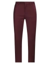 Low Brand Man Pants Burgundy Size 33 Virgin Wool, Polyester, Elastane In Red