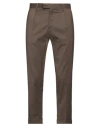 Low Brand Man Pants Khaki Size 34 Virgin Wool, Polyester, Elastane In Brown