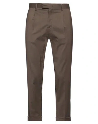 Low Brand Man Pants Khaki Size 34 Virgin Wool, Polyester, Elastane In Brown