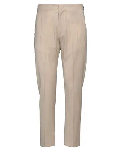Low Brand Man Pants Khaki Size 34 Polyester, Virgin Wool In Beige