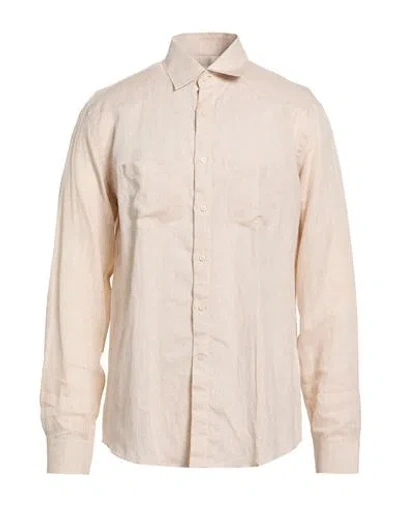 Low Brand Man Shirt Beige Size 5 Linen In Neutral