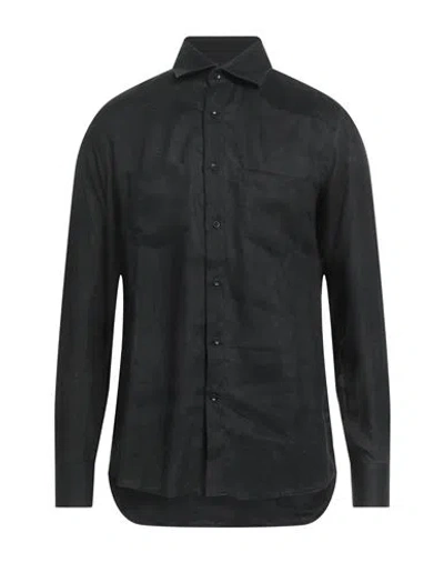 Low Brand Man Shirt Black Size 2 Linen