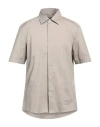 Low Brand Man Shirt Grey Size 5 Cotton, Polyamide, Elastane In Grey