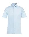 Low Brand Man Shirt Sky Blue Size 5 Cotton, Polyamide, Elastane