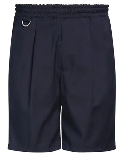 Low Brand Man Shorts & Bermuda Shorts Midnight Blue Size 1 Virgin Wool