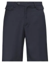 Low Brand Man Shorts & Bermuda Shorts Midnight Blue Size 33 Virgin Wool