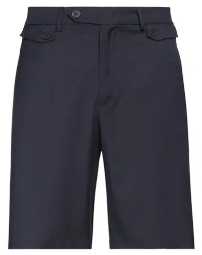 Low Brand Man Shorts & Bermuda Shorts Midnight Blue Size 33 Virgin Wool