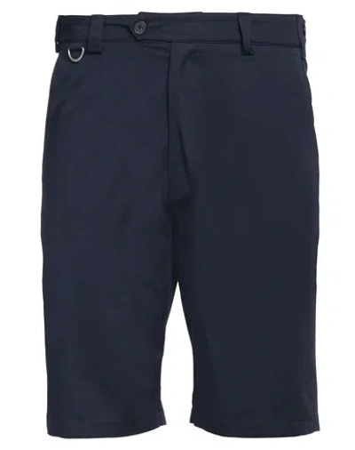Low Brand Man Shorts & Bermuda Shorts Navy Size 34 Cotton, Elastane In Navy Blue