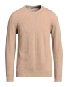 Low Brand Man Sweater Camel Size 2 Virgin Wool, Viscose, Polyester, Cashmere In Beige