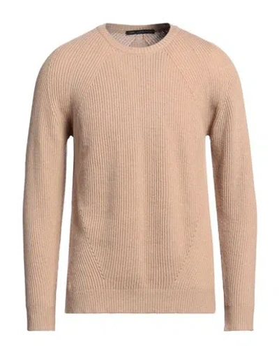 Low Brand Man Sweater Camel Size 2 Virgin Wool, Viscose, Polyester, Cashmere In Neutral