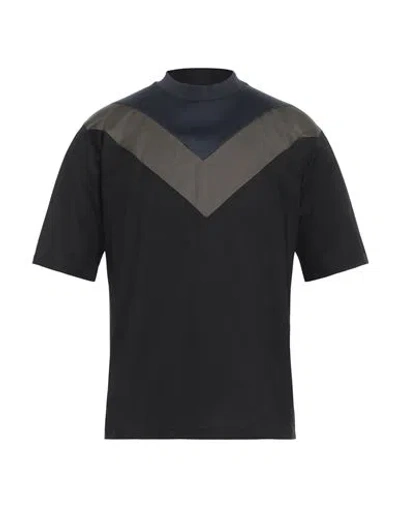 Low Brand Man T-shirt Black Size 7 Cotton In Blue