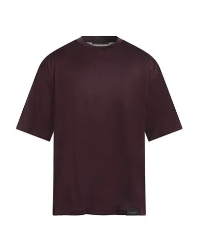 Low Brand Man T-shirt Plum Size 5 Cotton In Burgundy