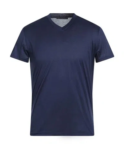Low Brand Man T-shirt Navy Size 6 Cotton In Blue