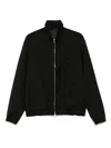 Low Brand Zip-front Collared Shirt Jacket In Nero