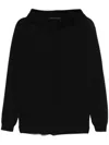 Low Brand Merino Wool Hoodie In Black