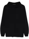 Low Brand Merino Wool Hoodie In Blue