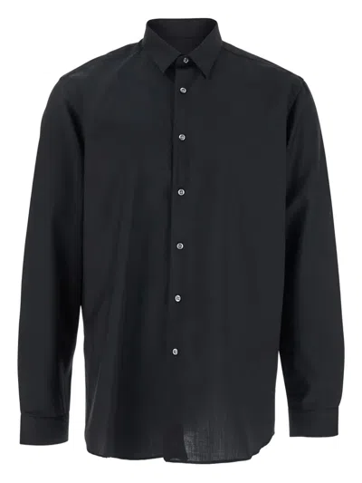 Low Brand Mini-logo Tag Shirt In Black