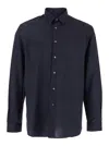 Low Brand Navy Blue Solid Shirt In Navy Blue