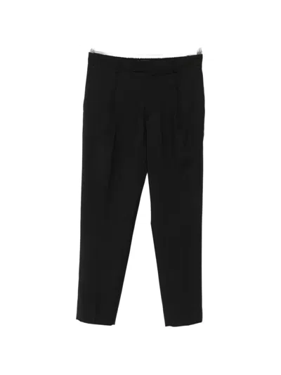 Low Brand Overseas Pleated Elasticated-waistband Trousers In Black