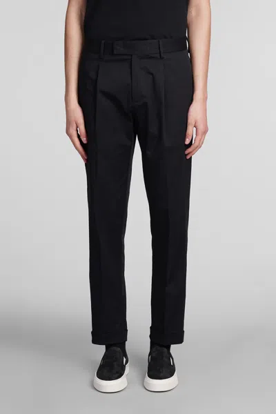 LOW BRAND OYSTER PANTS IN BLACK COTTON