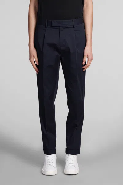 Low Brand Oyster Pants In Blue Cotton