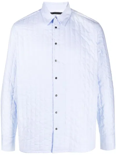 Low Brand Padded Long-sleeve Shirt In Blue