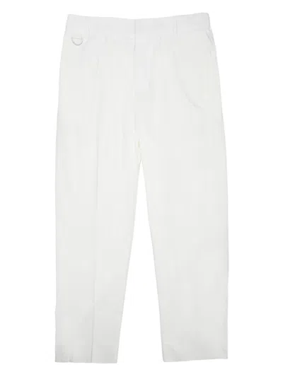Low Brand Straight-cut White Pants With Minimalist Design In Multi