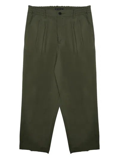 Low Brand Neutrals Zen Tropical Virgin Trousers In Green